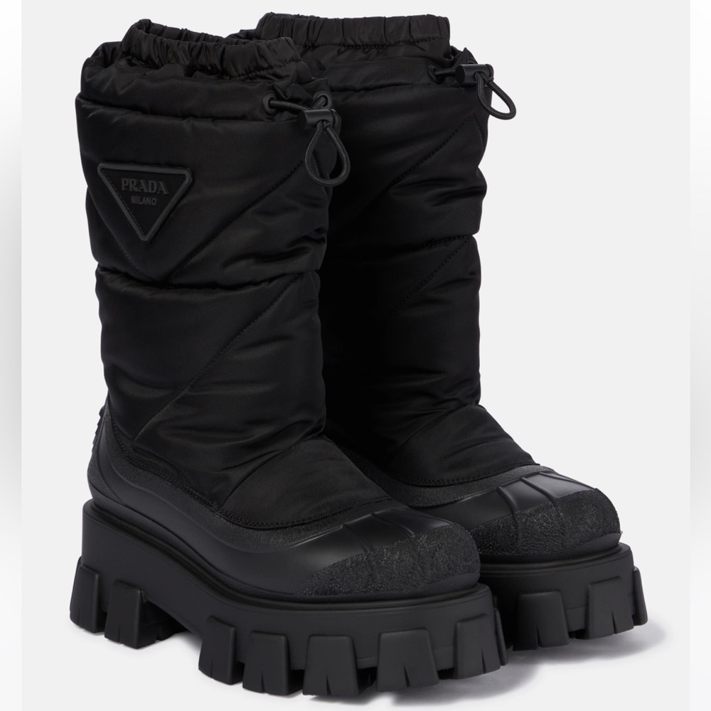PRADA winter snow boots sz 39 black NEW